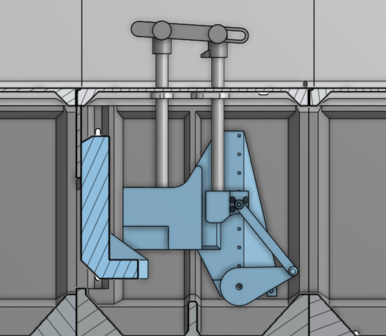 Image of Tunnel Sting and Load Cell Mechanism